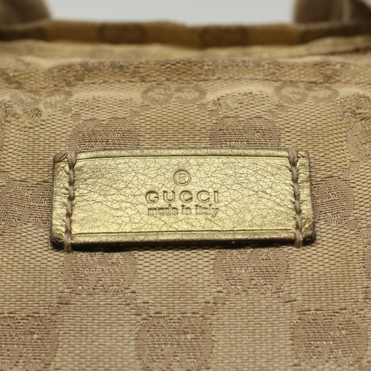 GUCCI GG Canvas Sherry Line Tote Bag Beige Pink 131230 ti1249