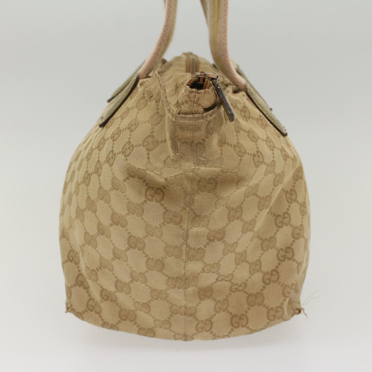 GUCCI GG Canvas Sherry Line Tote Bag Beige Pink 131230 ti1249