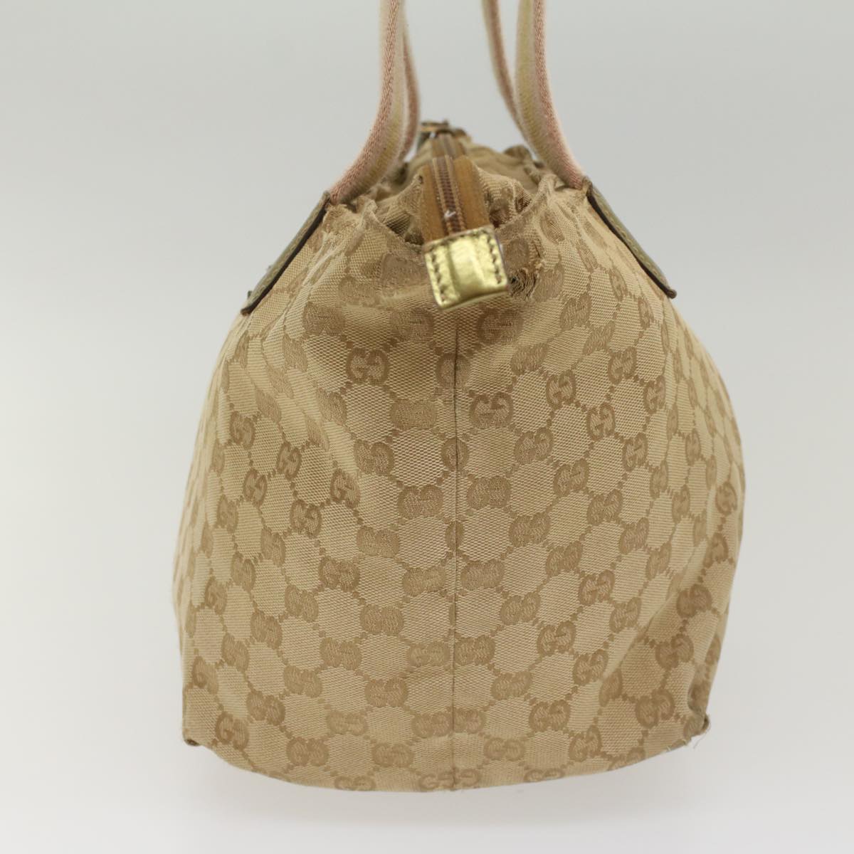 GUCCI GG Canvas Sherry Line Tote Bag Beige Pink 131230 ti1249