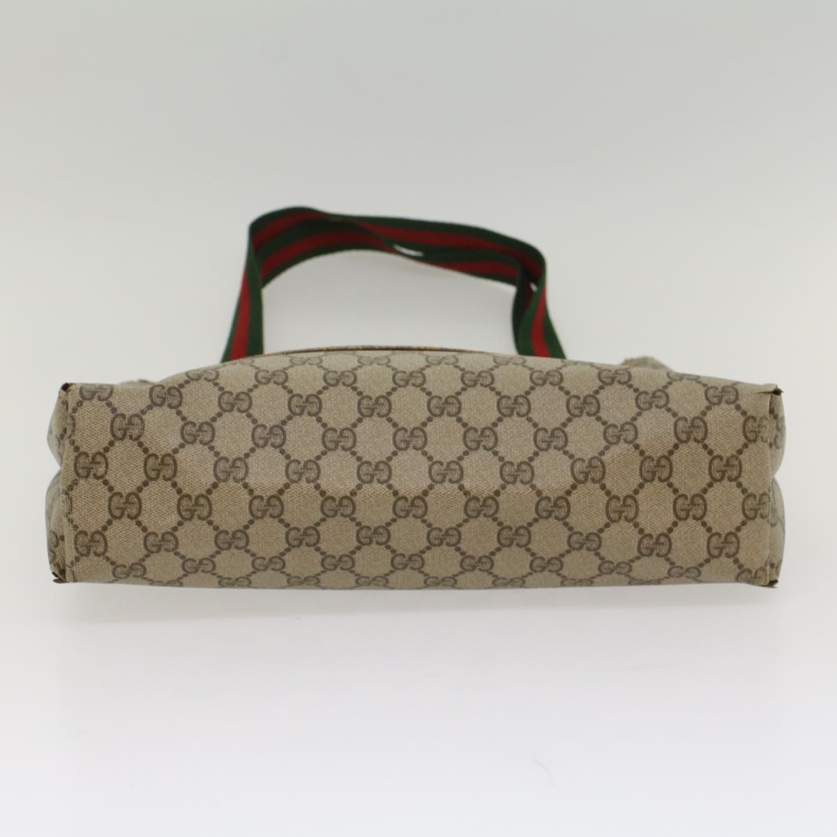 GUCCI GG Canvas Web Sherry Line Tote Bag Beige Red Green 39 02 003 ti1250
