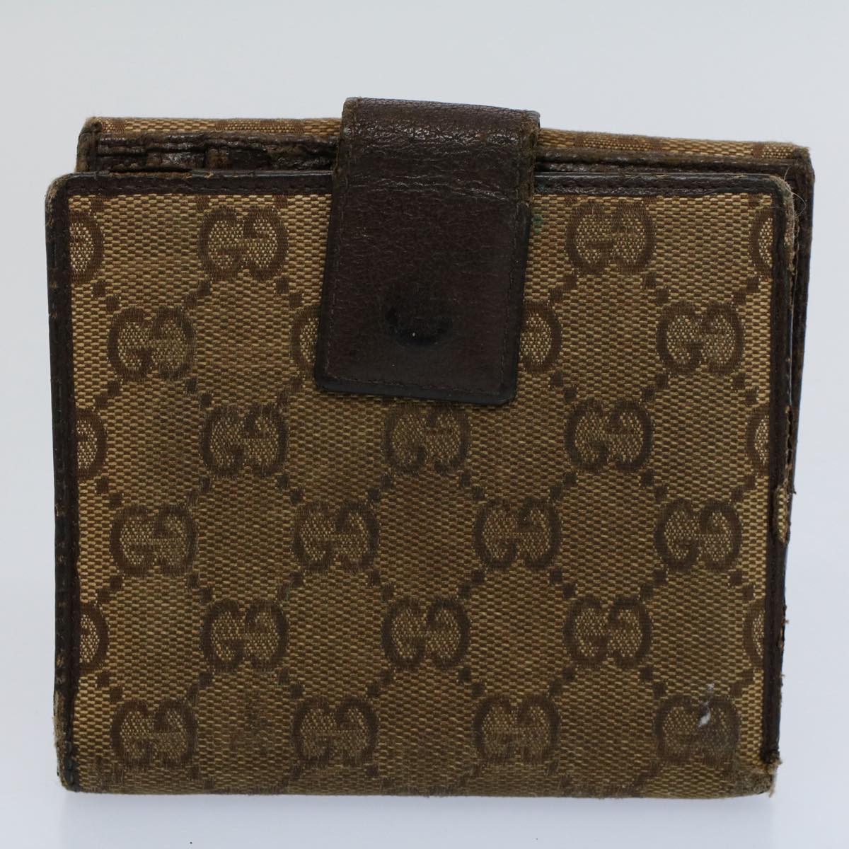 GUCCI GG Canvas Wallet Leather Canvas 7Set Beige ti1256