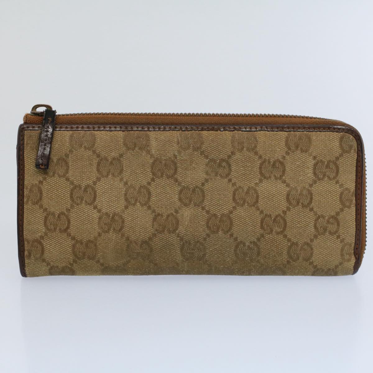 GUCCI GG Canvas Wallet Leather Canvas 7Set Beige ti1256