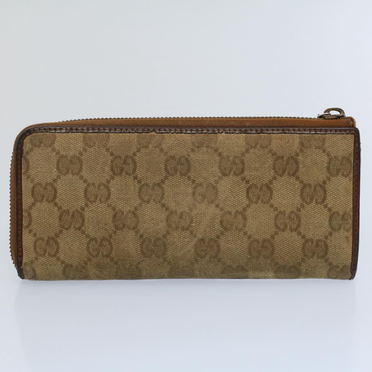 GUCCI GG Canvas Wallet Leather Canvas 7Set Beige ti1256