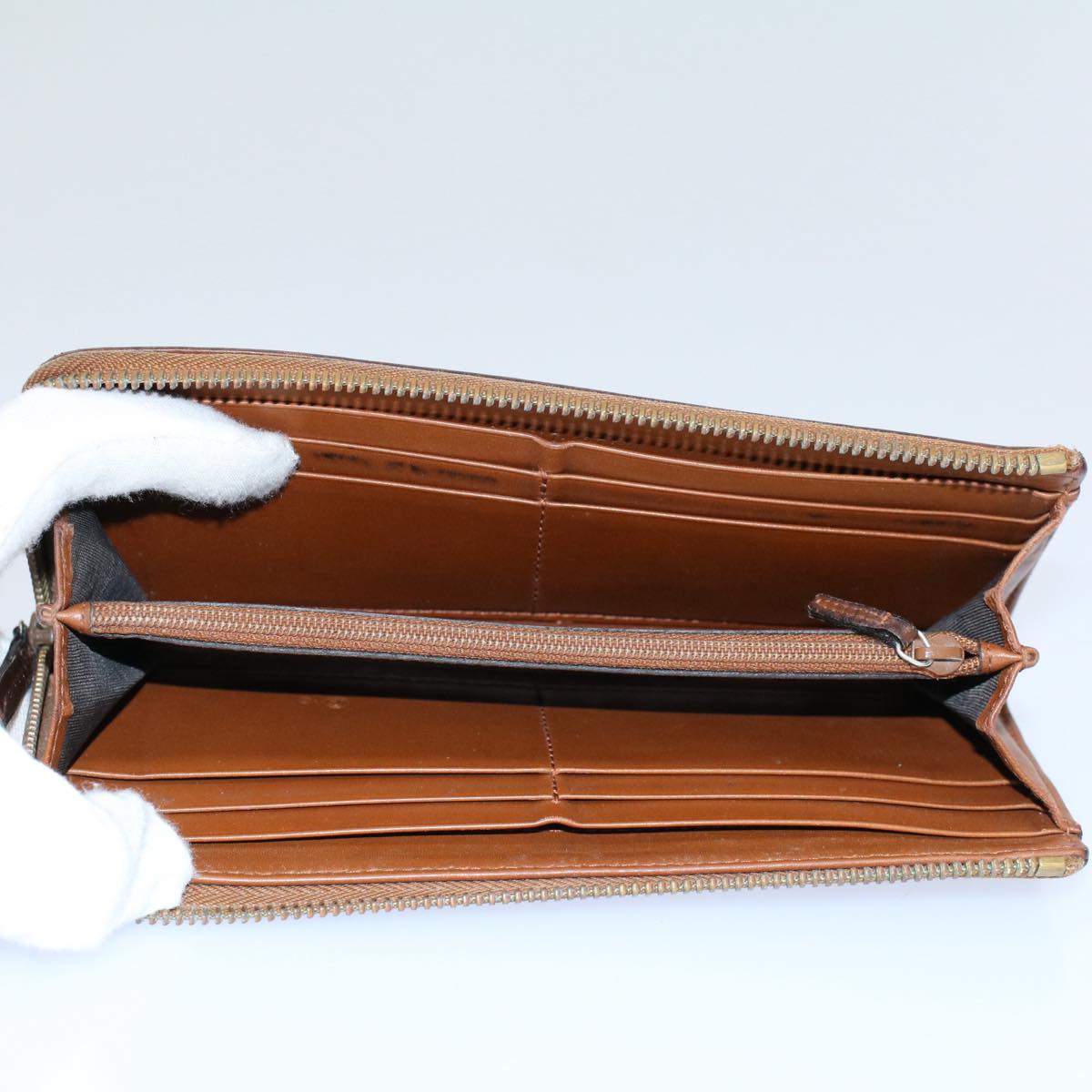 GUCCI GG Canvas Wallet Leather Canvas 7Set Beige ti1256