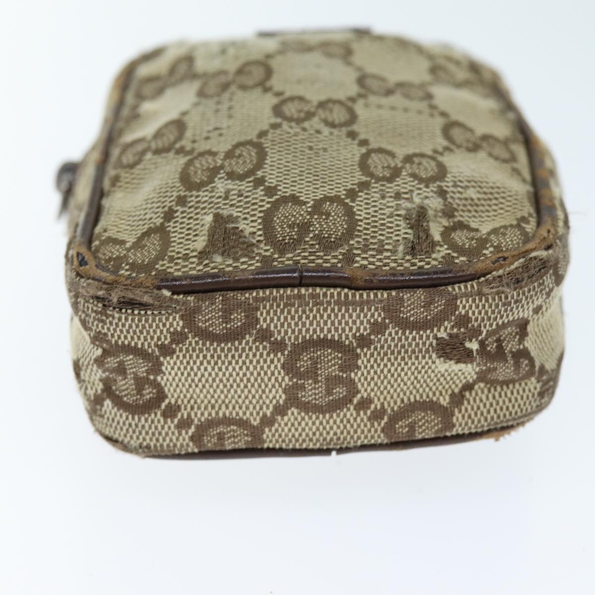 GUCCI GG Canvas Pouch 3Set Beige Black ti1630