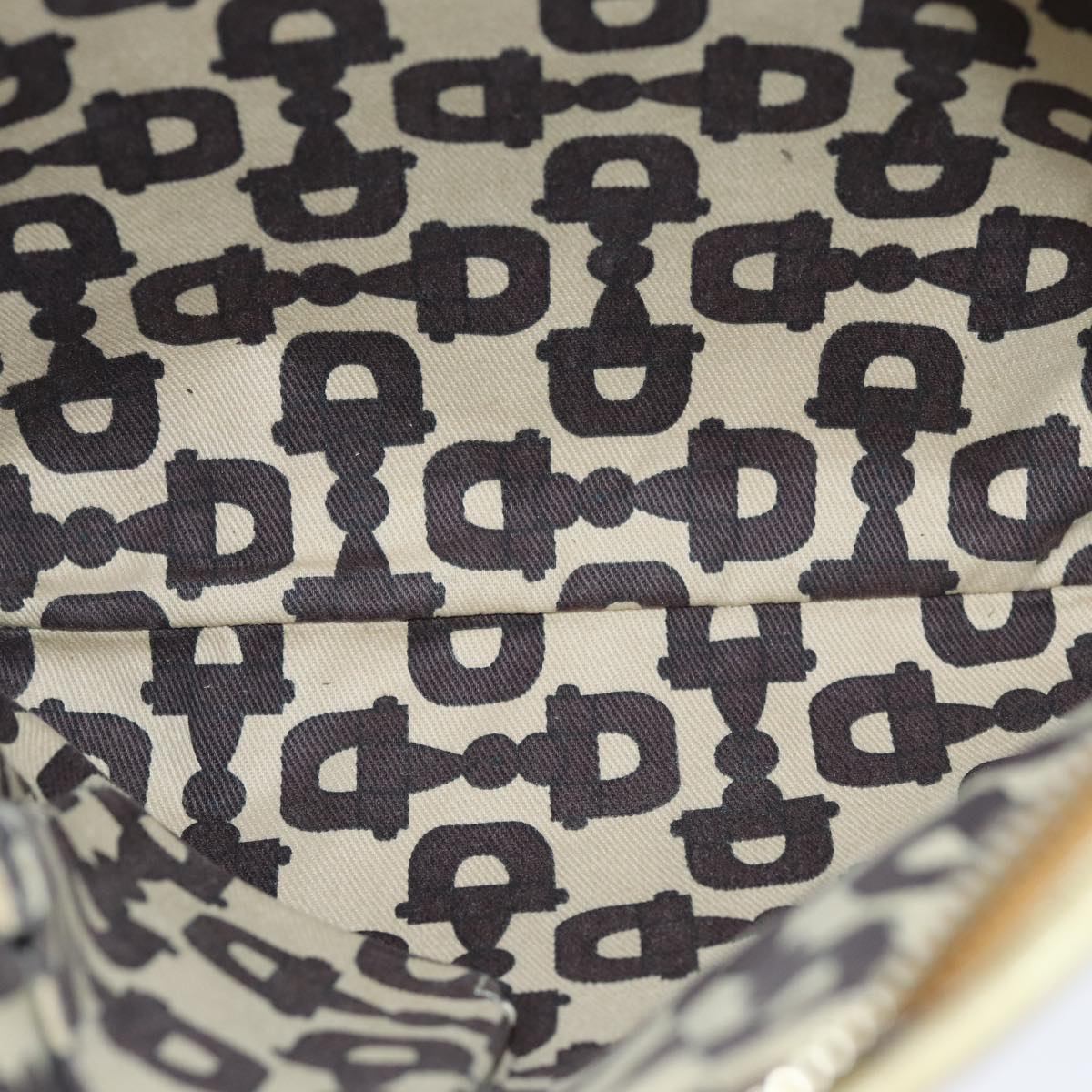 GUCCI GG Canvas Shoulder Bag Beige Gold ti1674