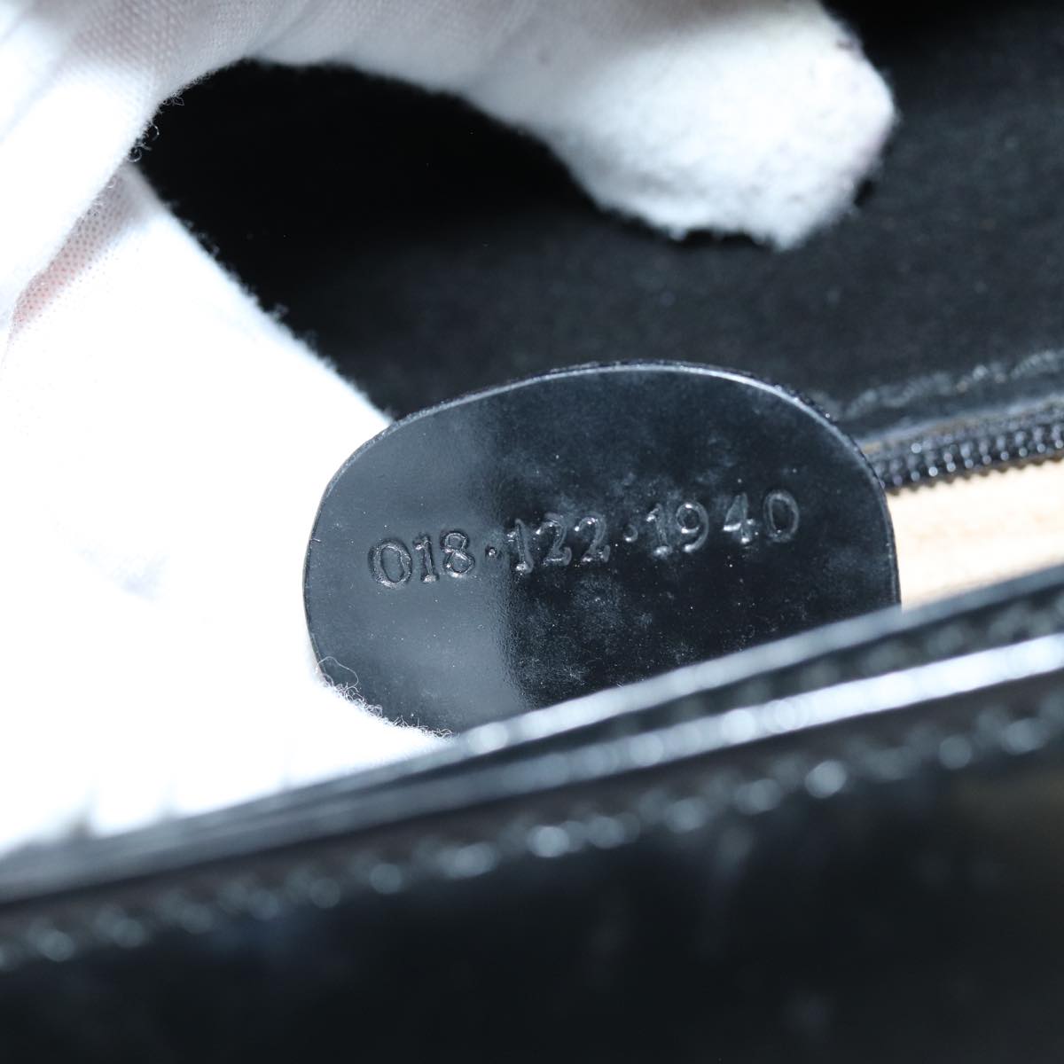 GUCCI Clutch Bag Enamel Black 018 122 1940 ti1679