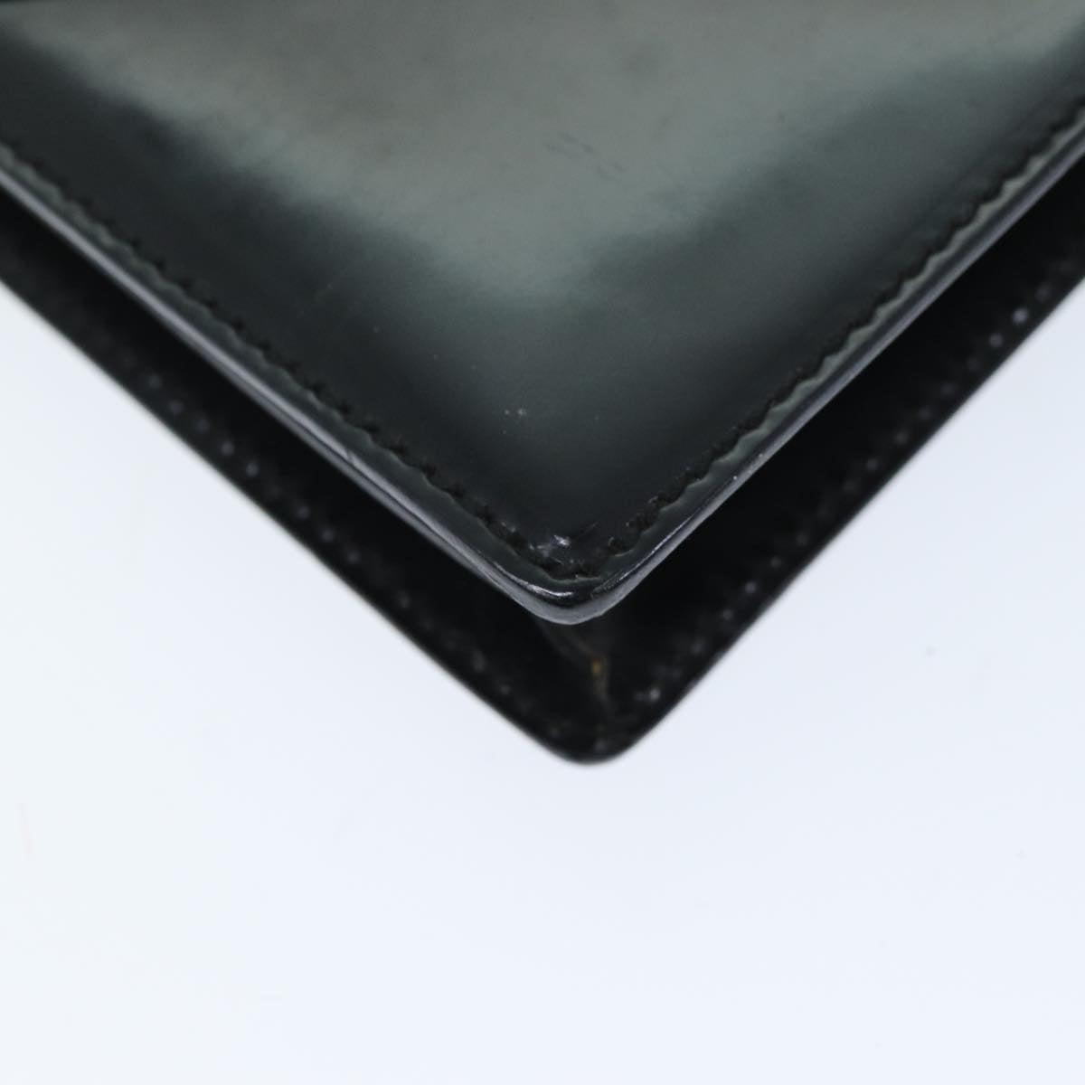 GUCCI Clutch Bag Enamel Black 018 122 1940 ti1679