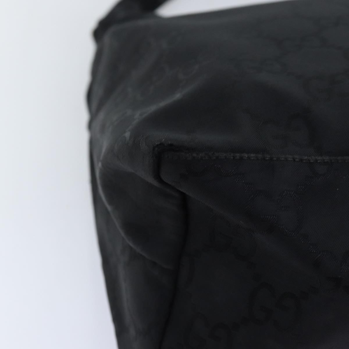 GUCCI GG Canvas Shoulder Bag Nylon Black ti1680