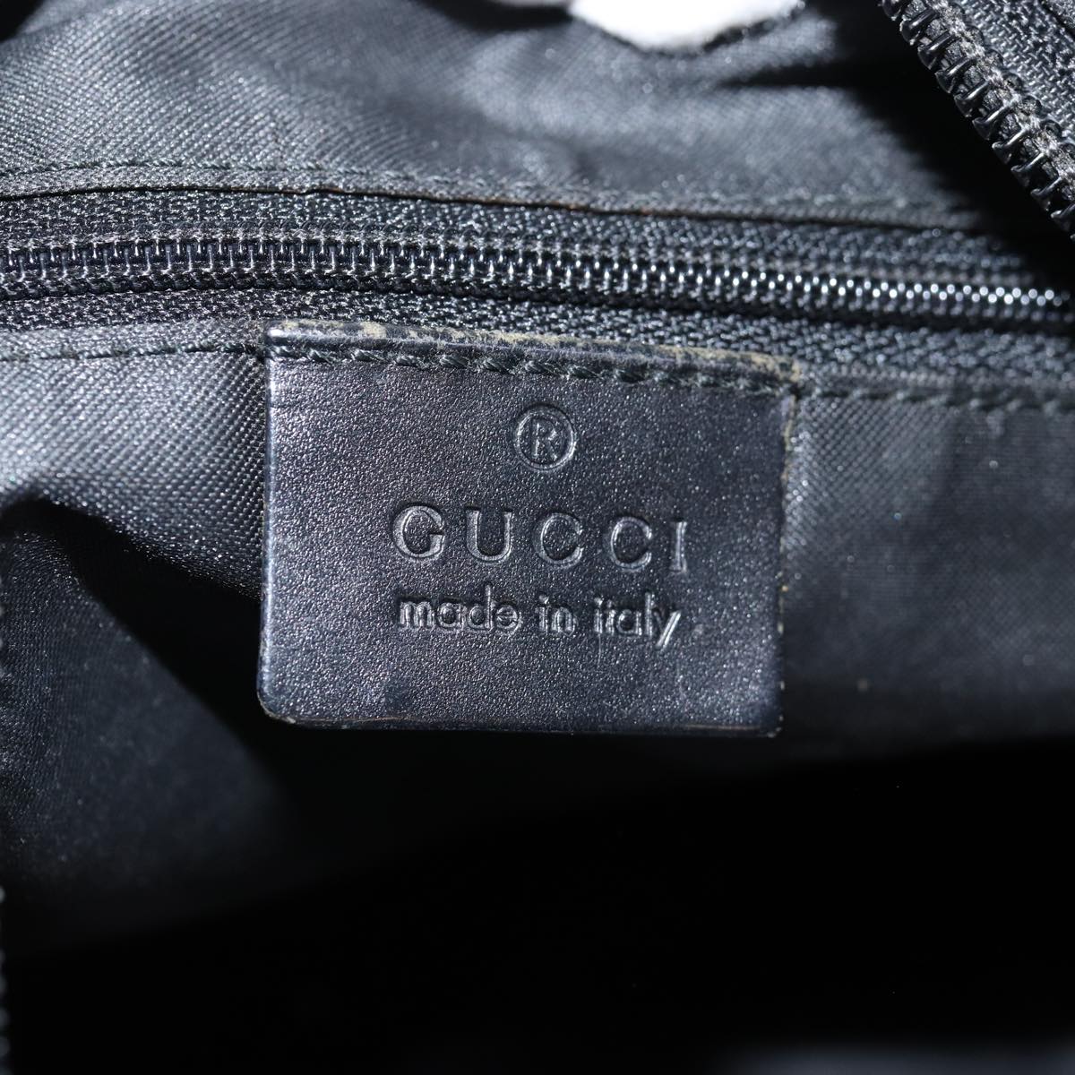 GUCCI GG Canvas Shoulder Bag Nylon Black ti1680