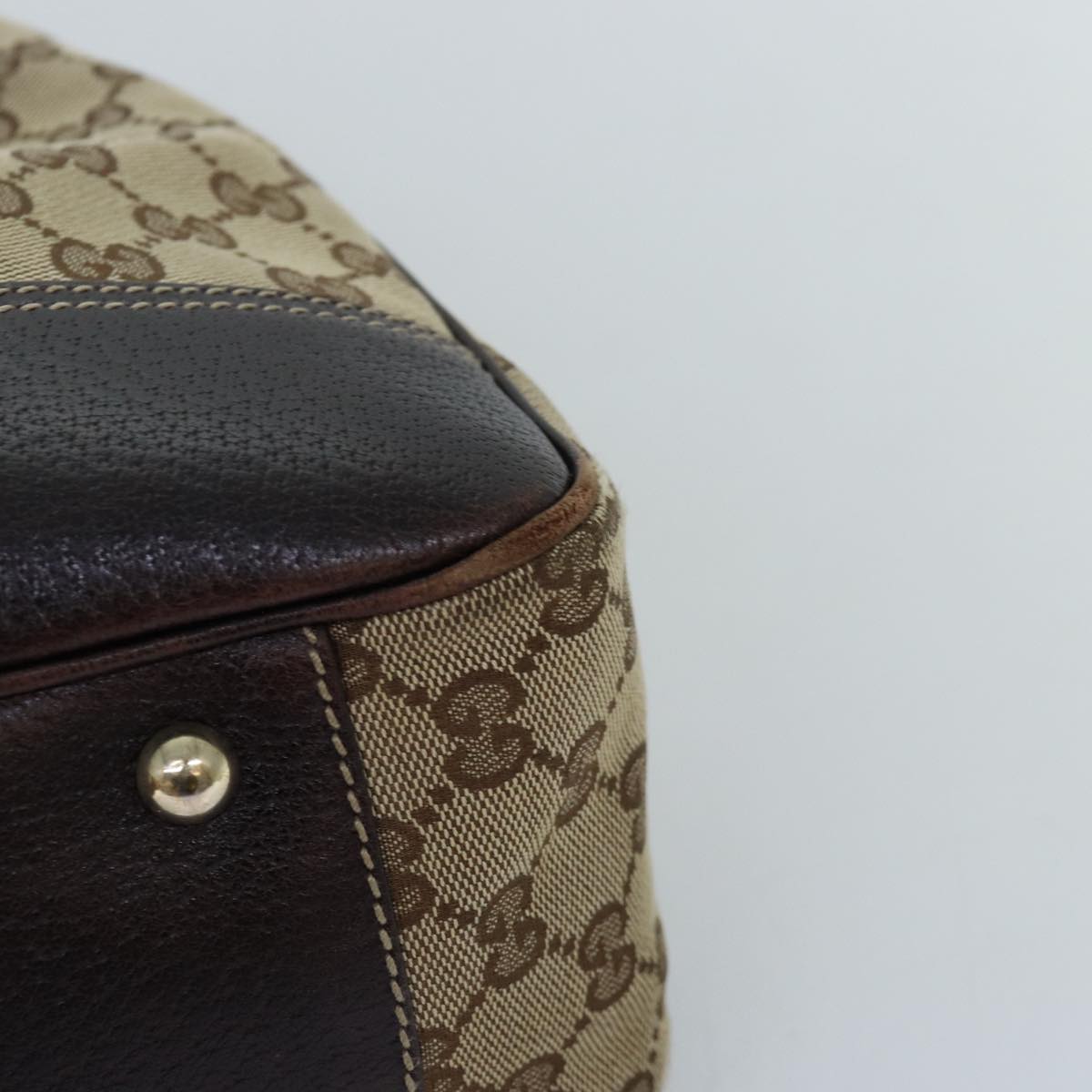 GUCCI GG Canvas Web Sherry Line Tote Bag Beige Green Red ti1682