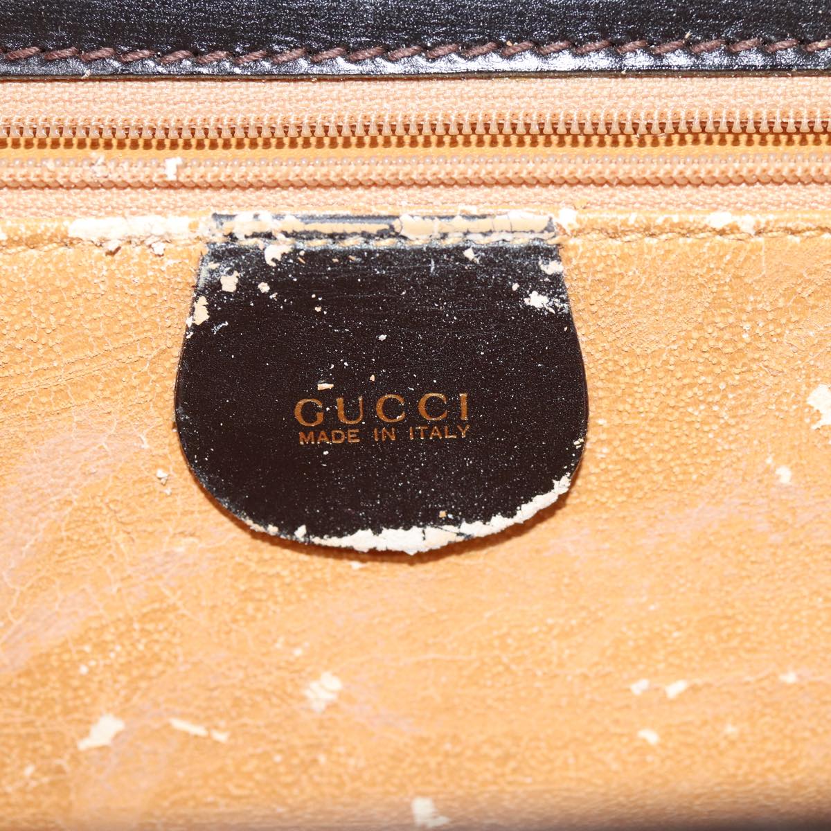 GUCCI Shoulder Bag Suede Brown ti1687