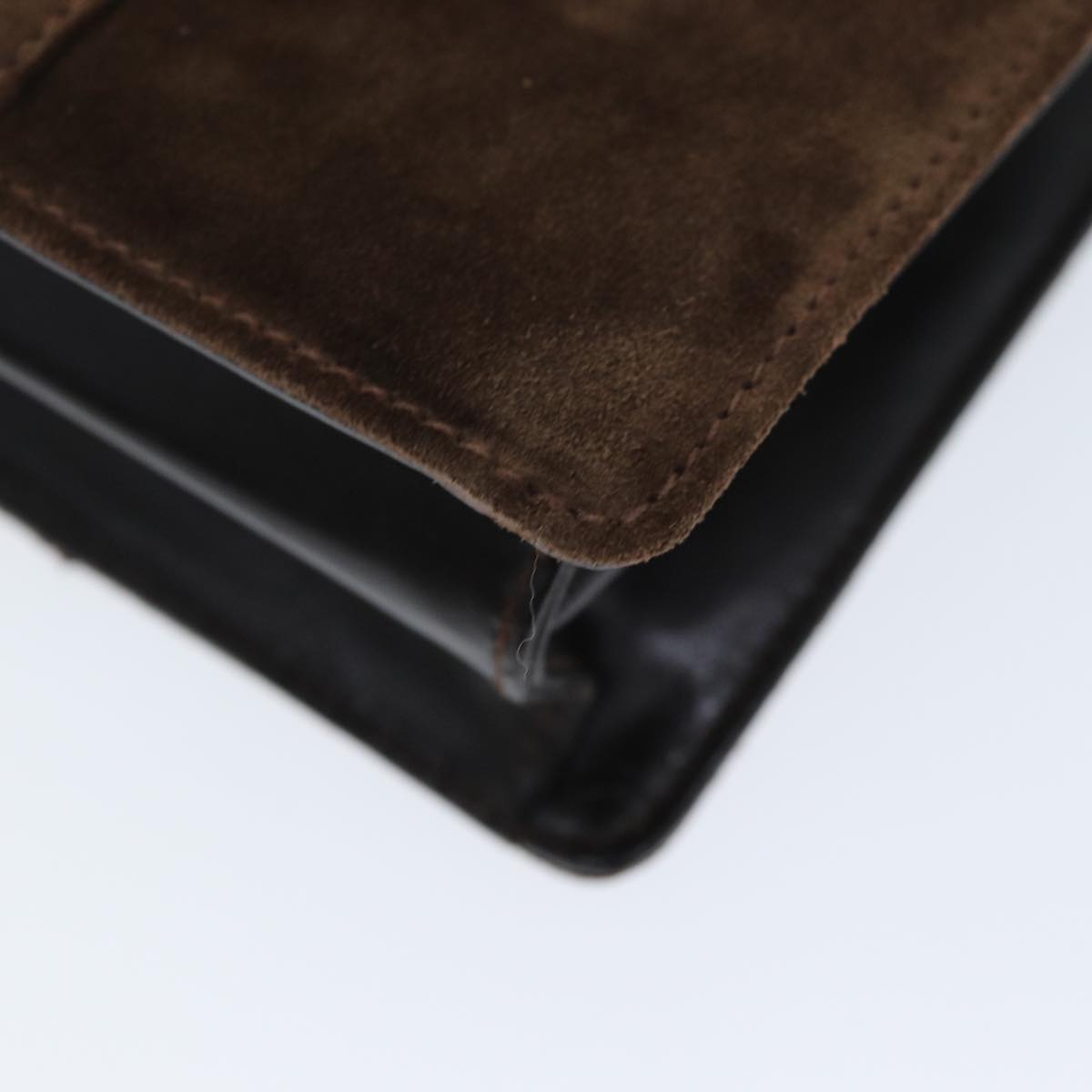 GUCCI Shoulder Bag Suede Brown ti1687