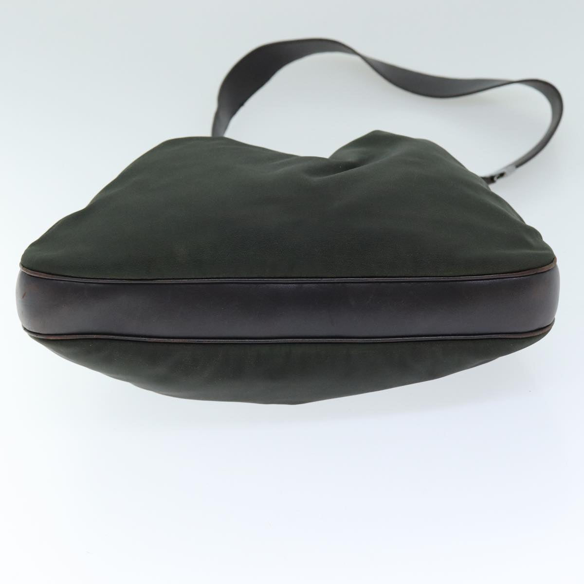 GUCCI Shoulder Bag Nylon Leather Khaki 001 3341 ti1688