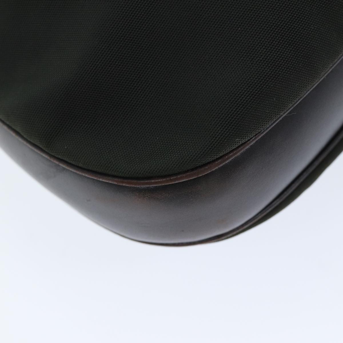 GUCCI Shoulder Bag Nylon Leather Khaki 001 3341 ti1688