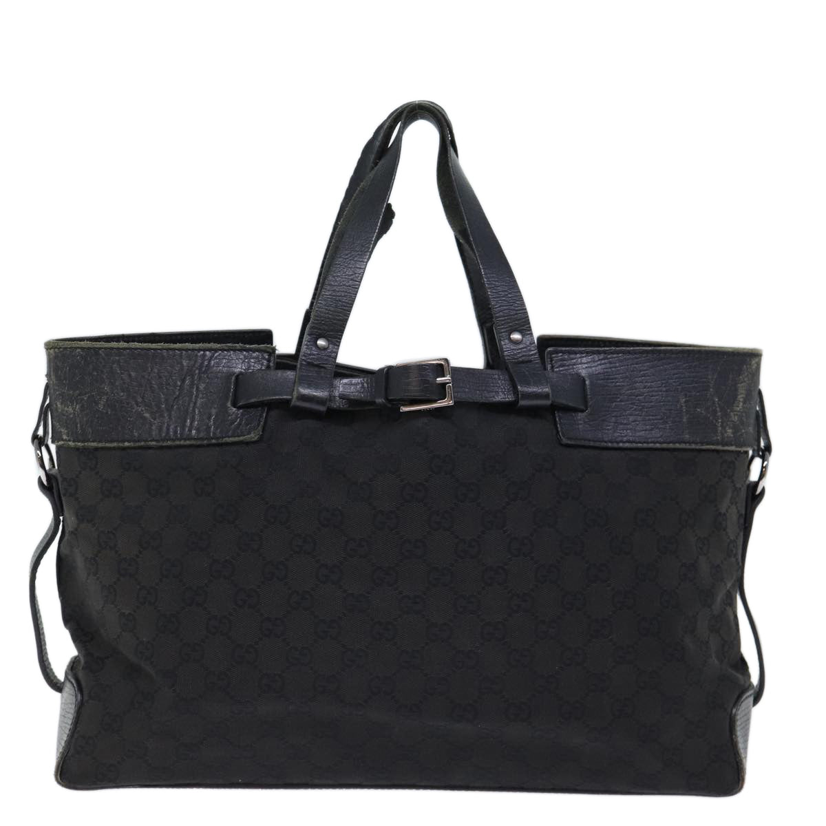 GUCCI GG Canvas Hand Bag Black ti1692