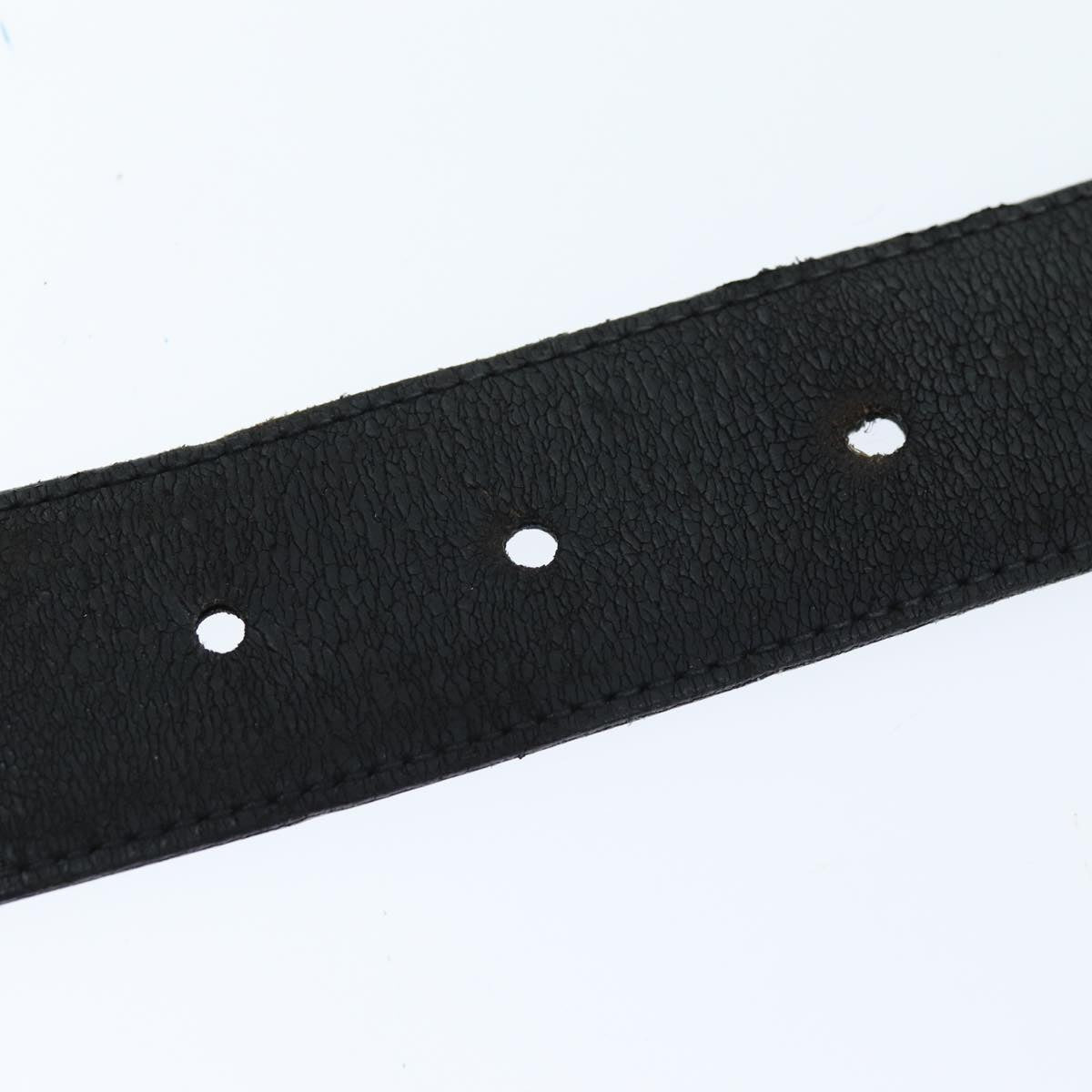 GUCCI Belt Leather 26.4""-28.7"" Black ti1727