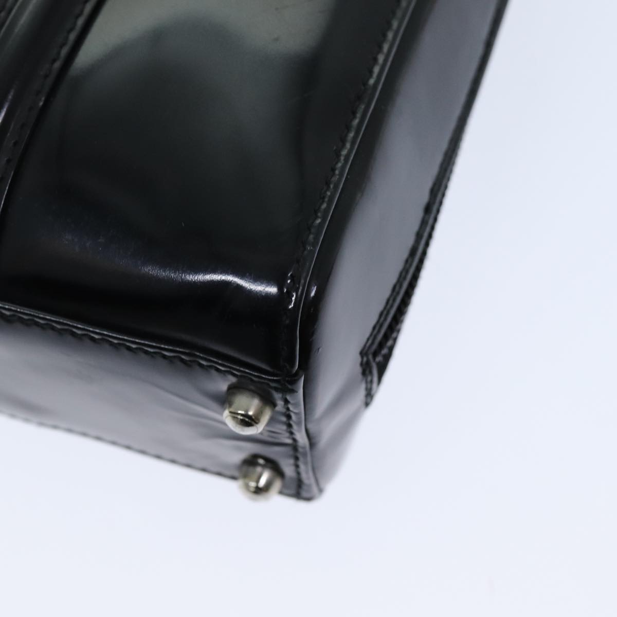 GUCCI Shoulder Bag Enamel Black ti1748