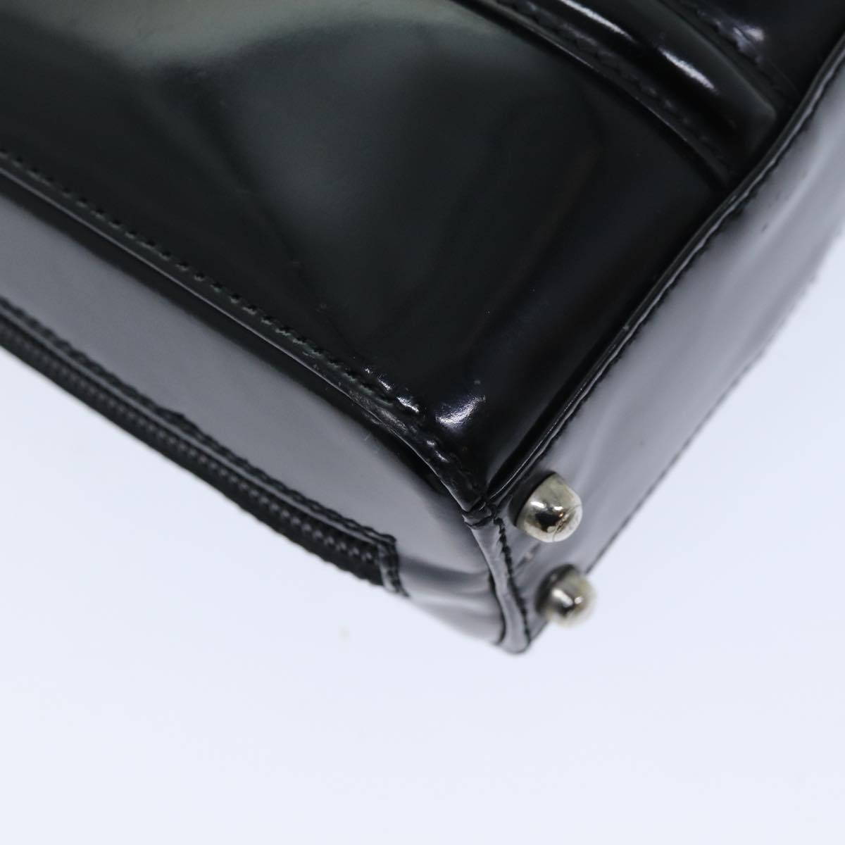 GUCCI Shoulder Bag Enamel Black ti1748