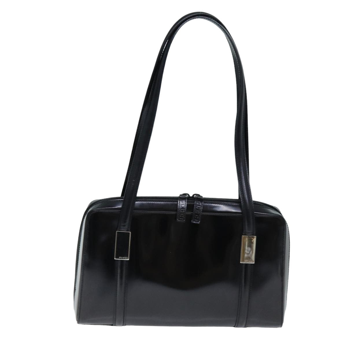 GUCCI Shoulder Bag Enamel Black ti1748