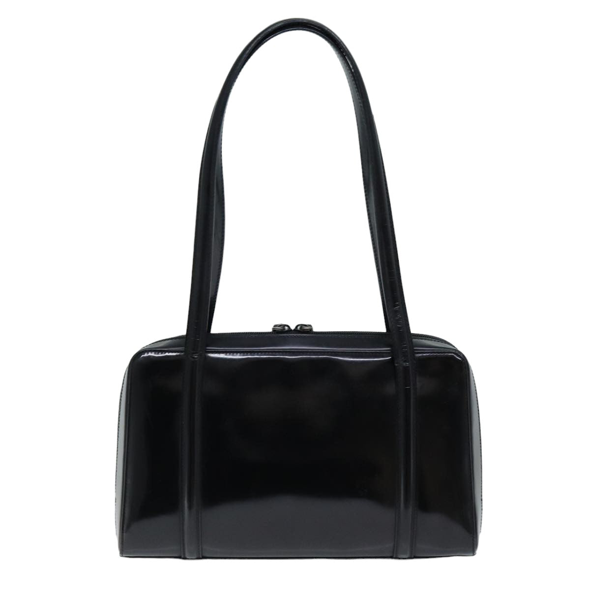 GUCCI Shoulder Bag Enamel Black ti1748