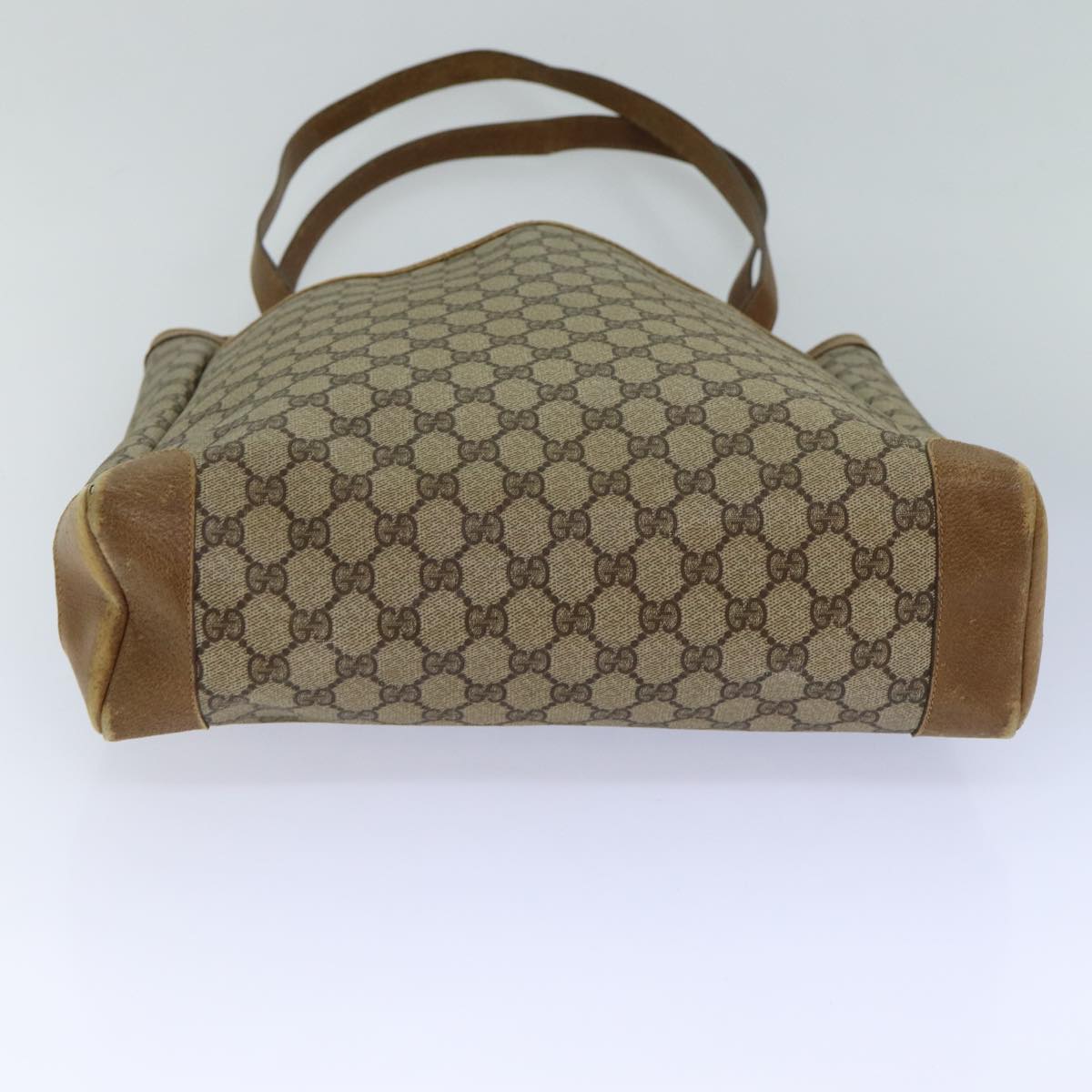 GUCCI GG Supreme Tote Bag PVC Leather Beige Brown 002 115 0135 ti1798