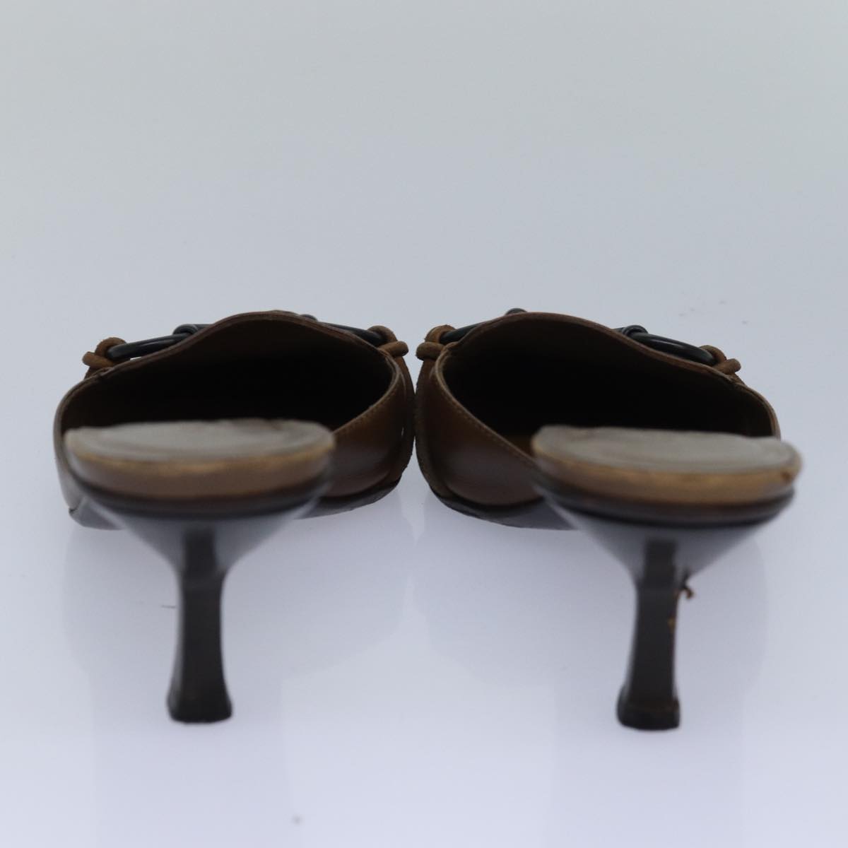 GUCCI High heels Leather 2Set Brown Beige ti1811