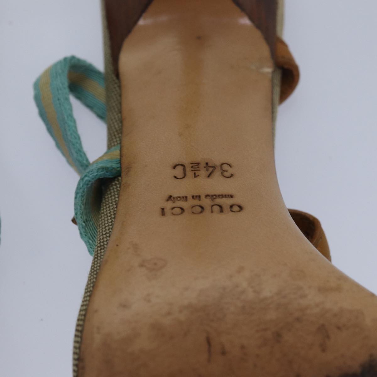 GUCCI High heels Leather 2Set Brown Beige ti1811