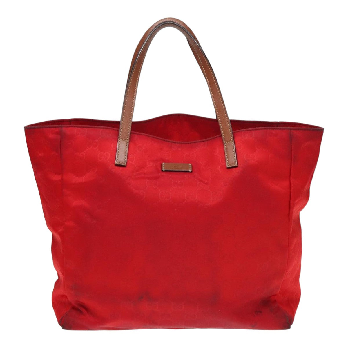 GUCCI GG Canvas Tote Bag Nylon Red ti1860