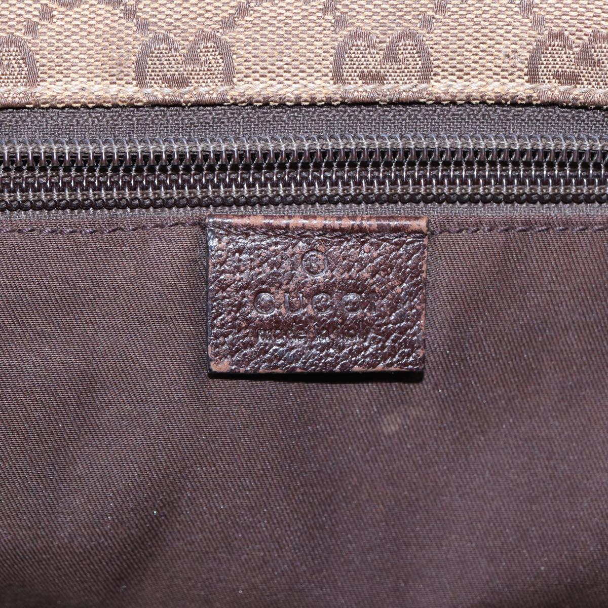 GUCCI GG Canvas Web Sherry Line Tote Bag Canvas Beige ti1861