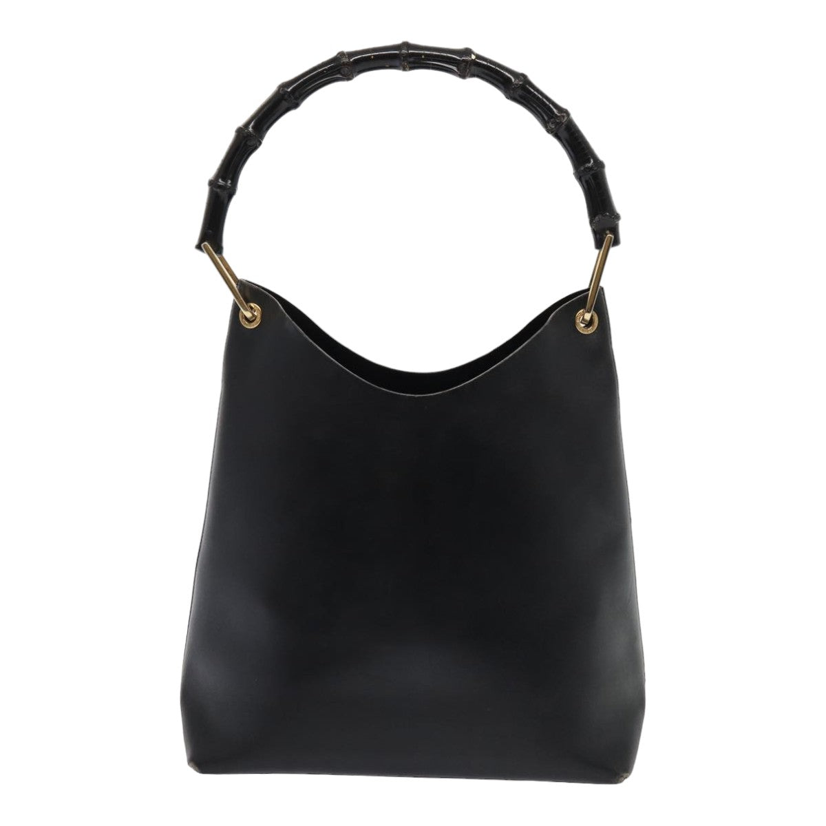 GUCCI Bamboo Hand Bag Leather Black 001 2113 1880 ti1885