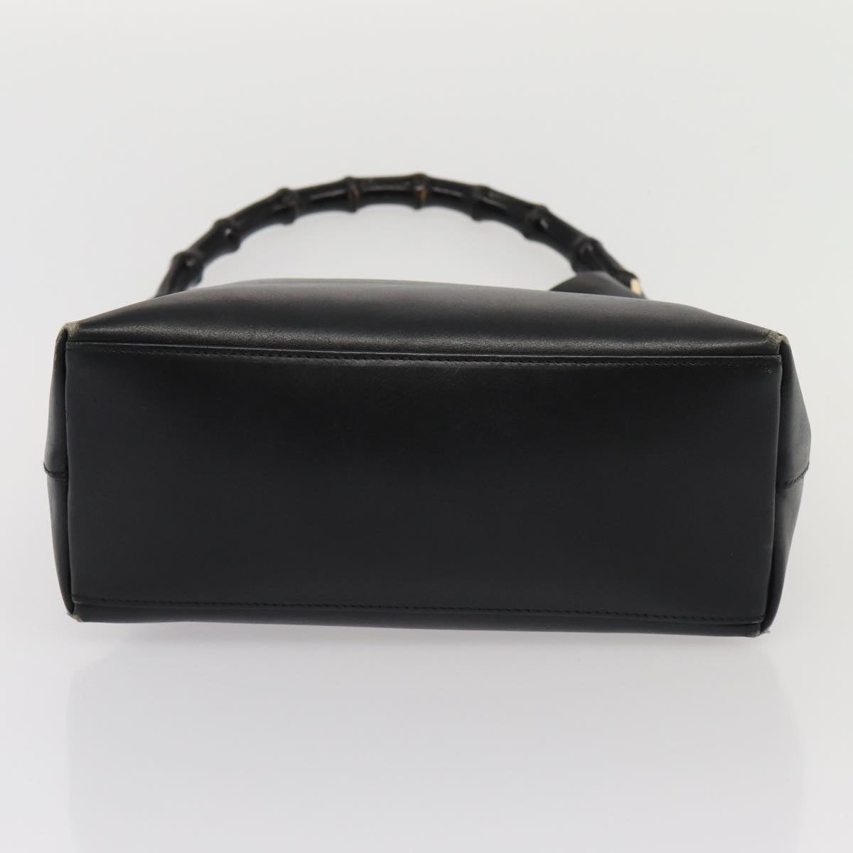 GUCCI Bamboo Hand Bag Leather Black 001 2113 1880 ti1885
