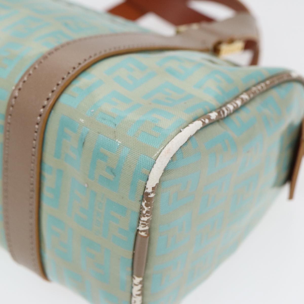 FENDI Hand Bag Enamel Peppermint Gold ti1934