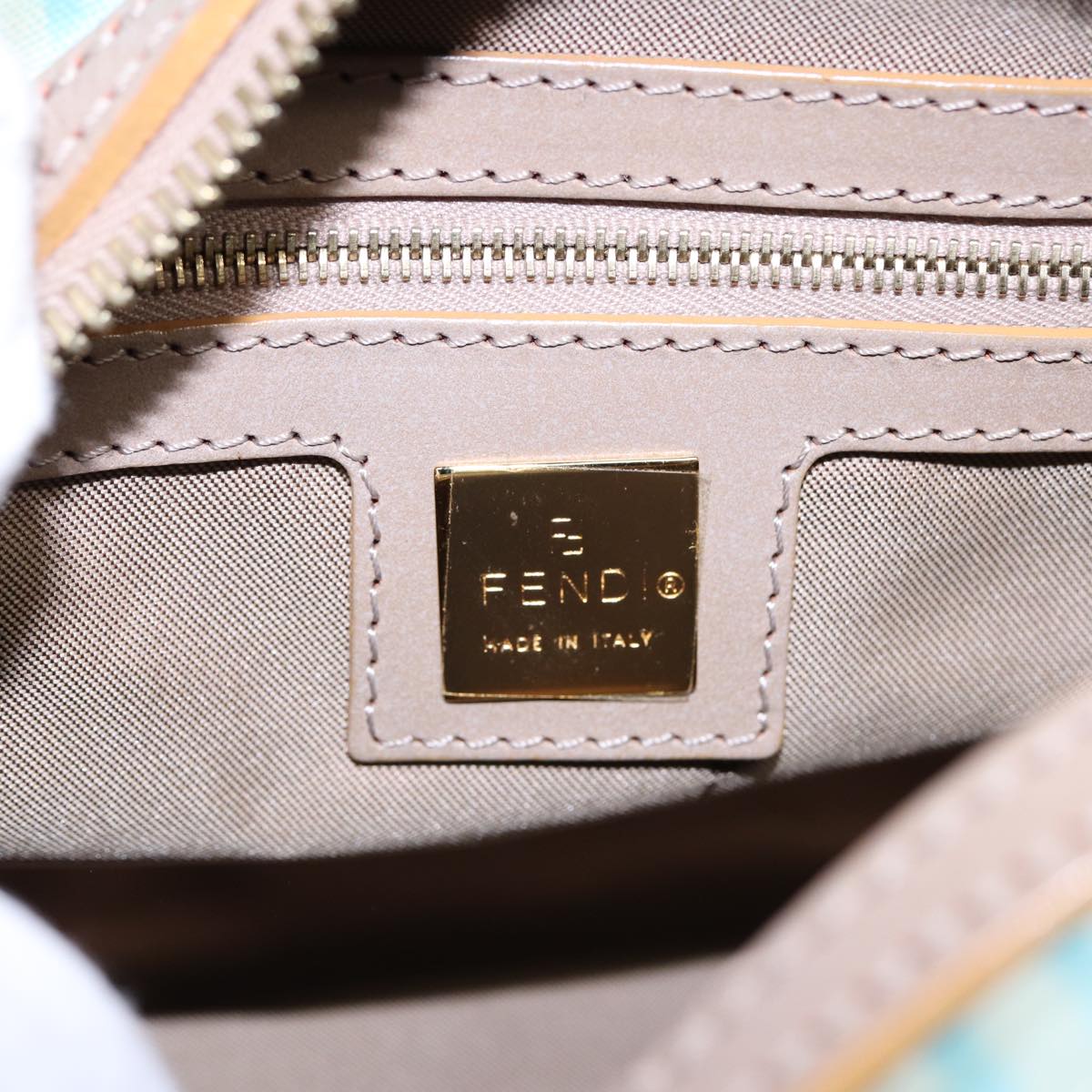 FENDI Hand Bag Enamel Peppermint Gold ti1934