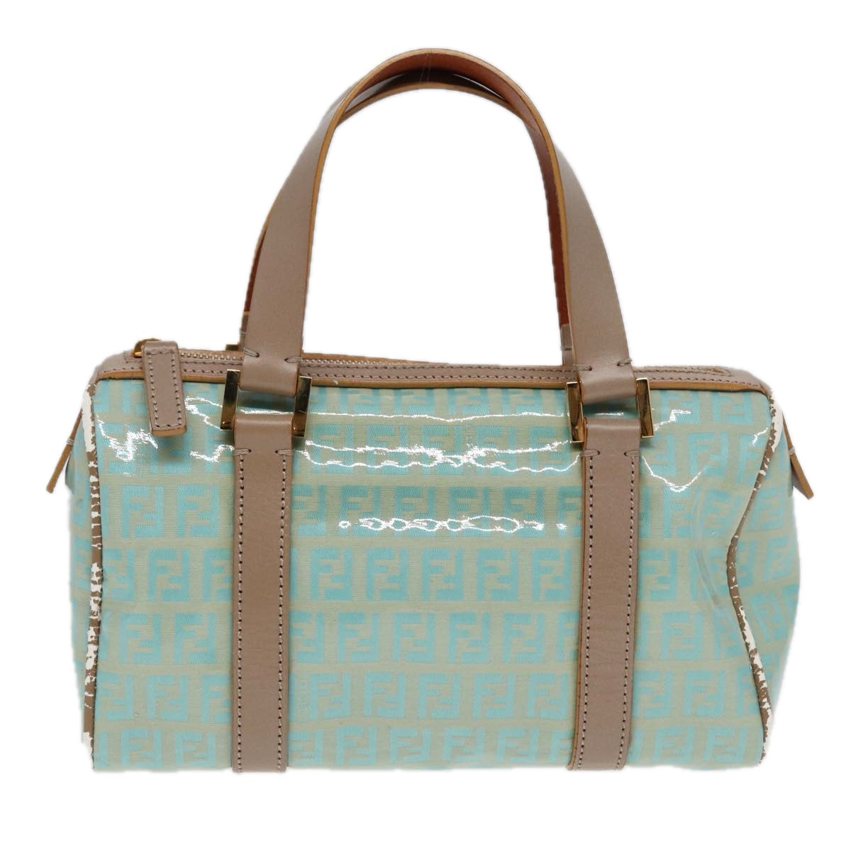 FENDI Hand Bag Enamel Peppermint Gold ti1934