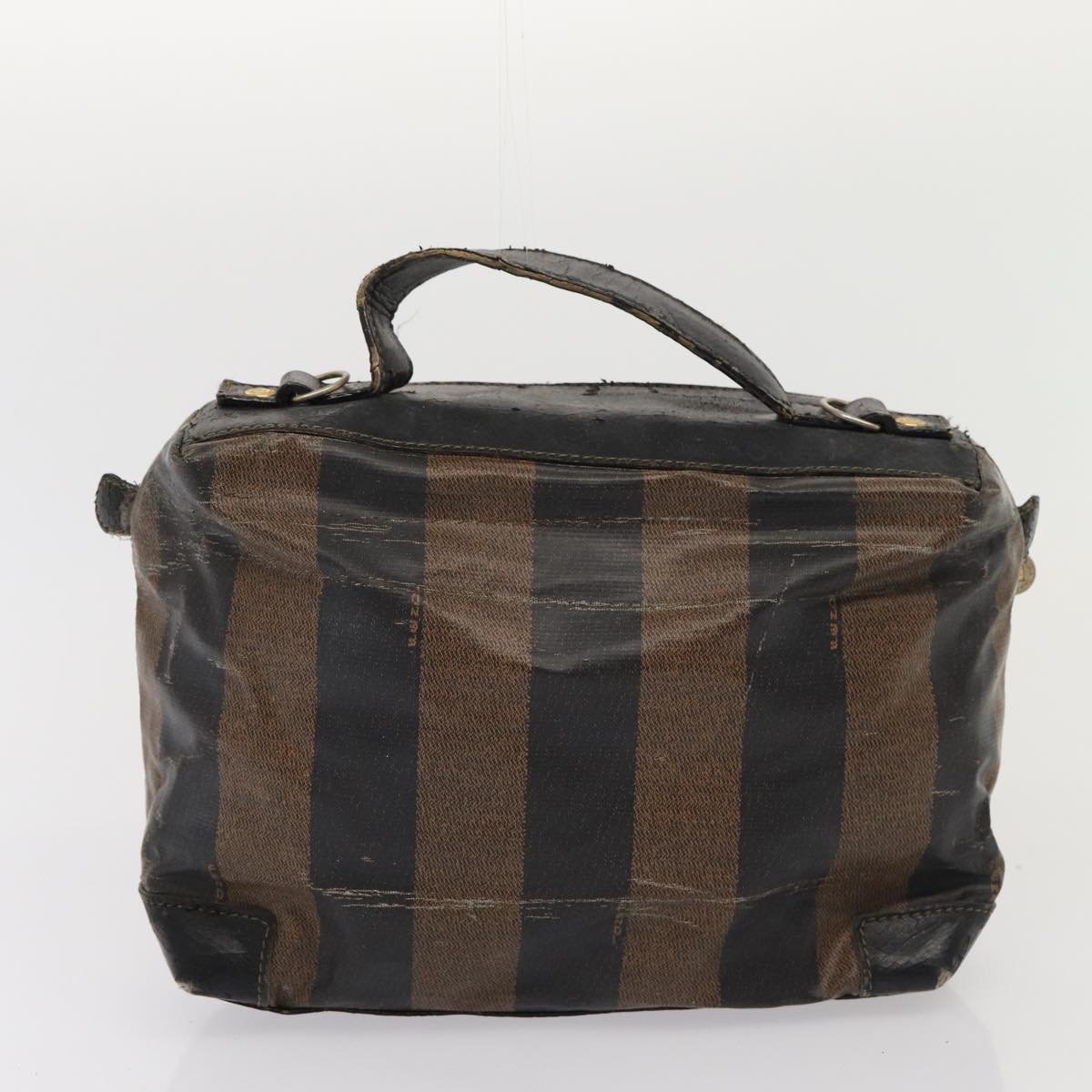 FENDI Pecan Canvas Hand Bag Coated Canvas 2Set Brown Black ti1976