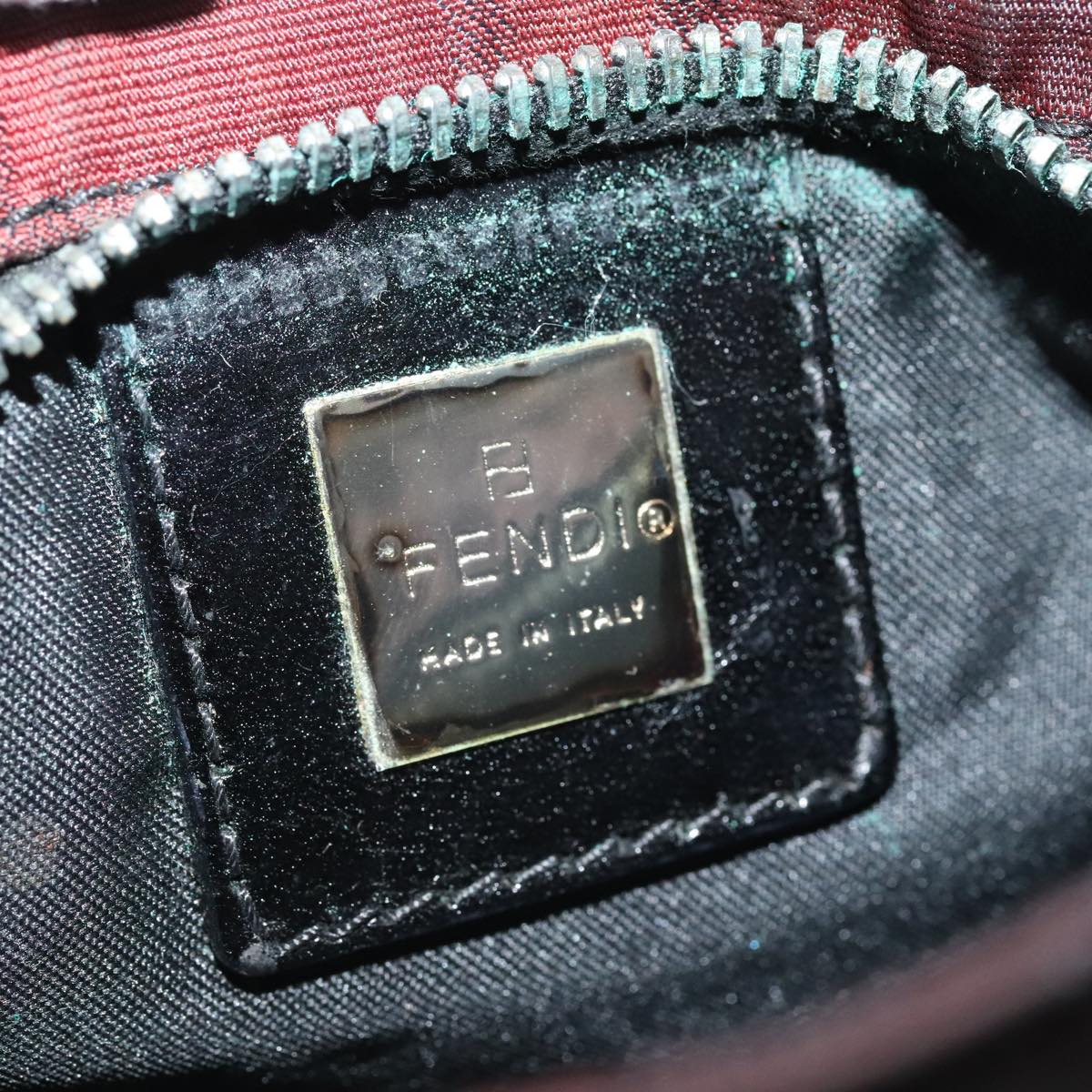 FENDI Zucca Canvas Shoulder Bag Nylon Black ti2102