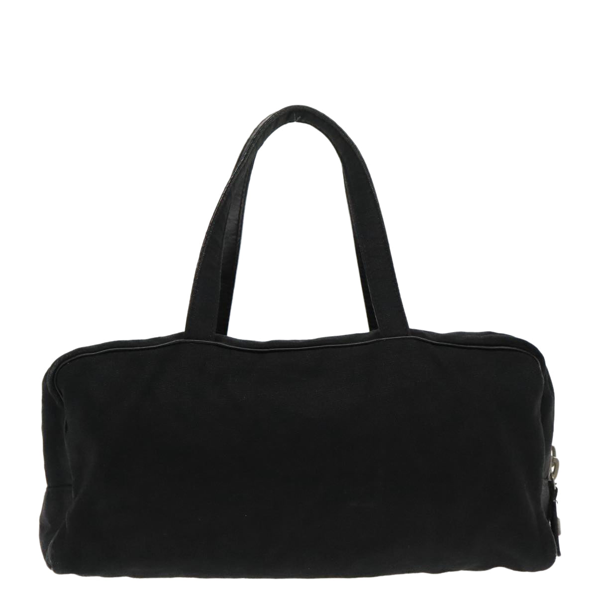 FENDI Hand Bag Cotton Nylon Black Silver ti2136