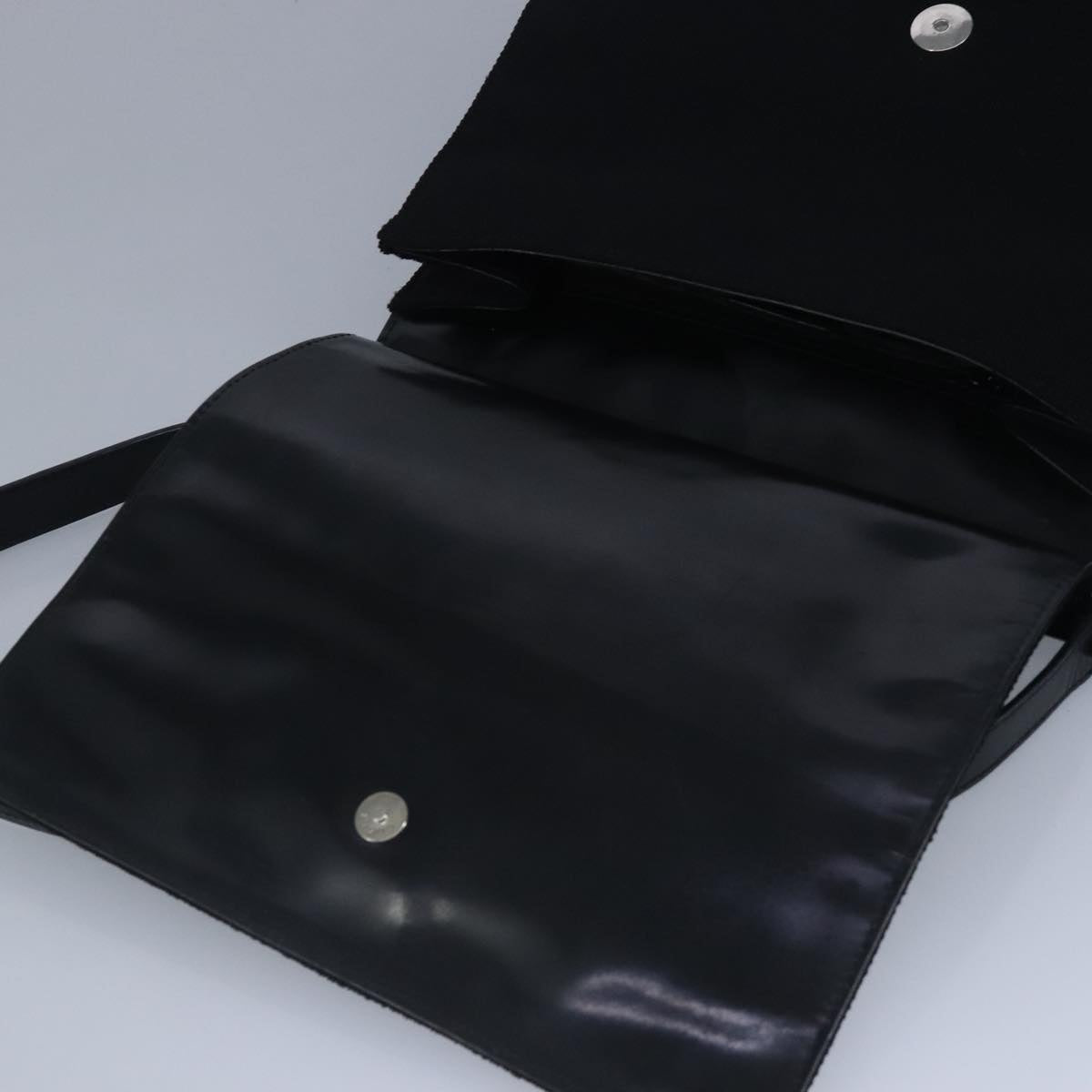 GUCCI Shoulder Bag Nylon Black Gold ti2230