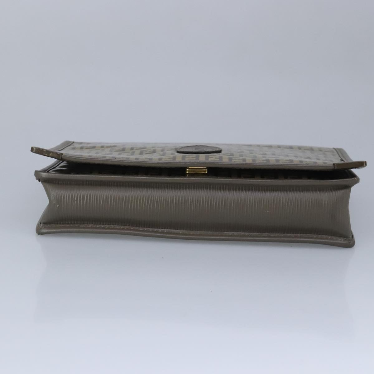 FENDI Zucchino Canvas Clutch Bag Coated Canvas Brown ti2310