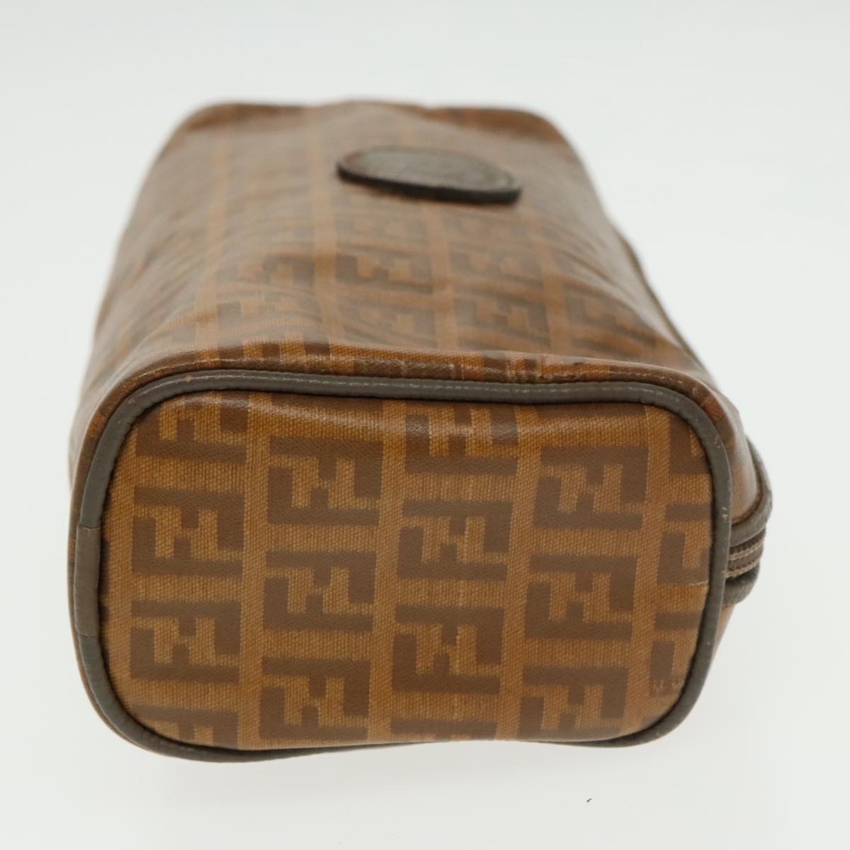 FENDI Zucchino Canvas Clutch Bag Coated Canvas 2Set Brown ti2312