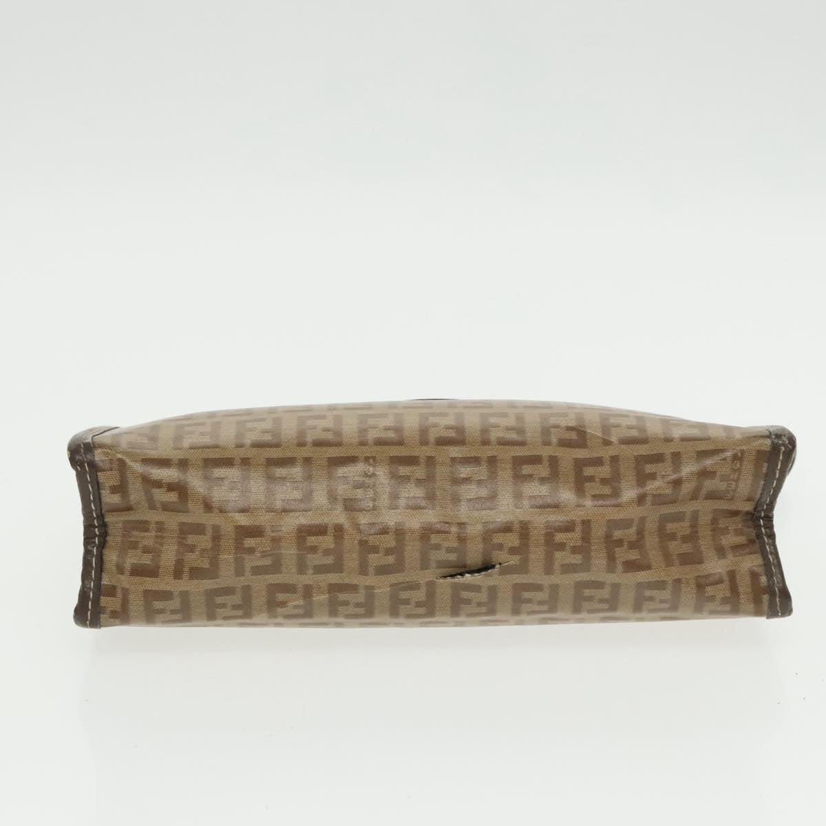 FENDI Zucchino Canvas Clutch Bag Coated Canvas 2Set Brown ti2312
