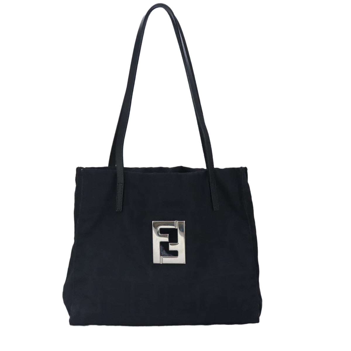 FENDI Zucca Canvas Hand Bag Nylon Black ti2314