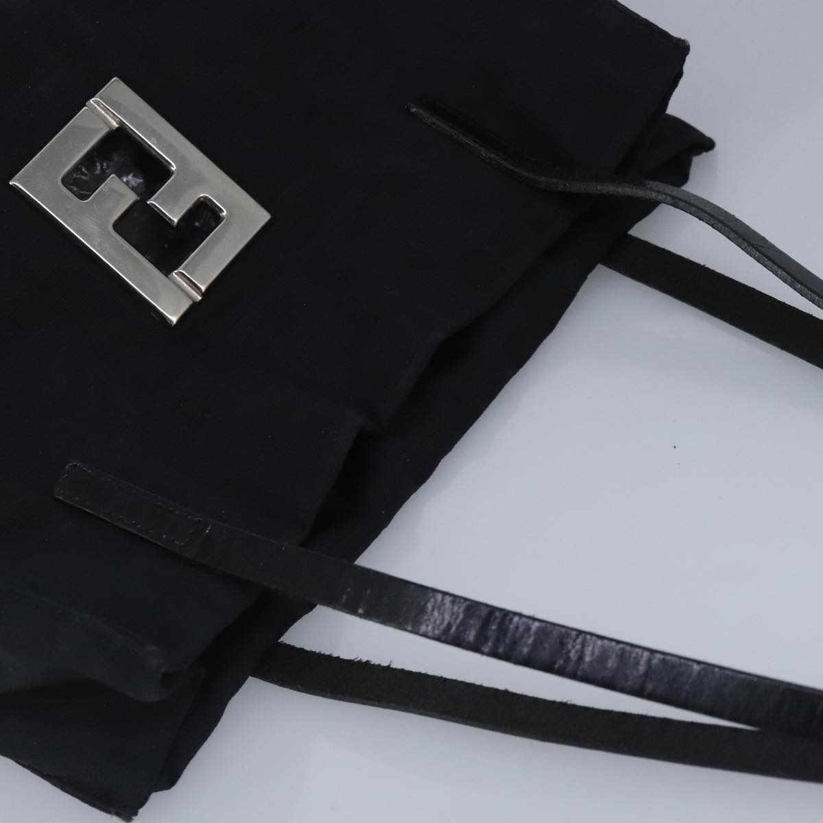 FENDI Zucca Canvas Hand Bag Nylon Black ti2314