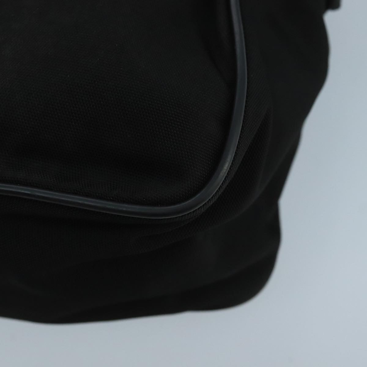 GUCCI Shoulder Bag Nylon Leather Black Silver 019 0375 ti2315