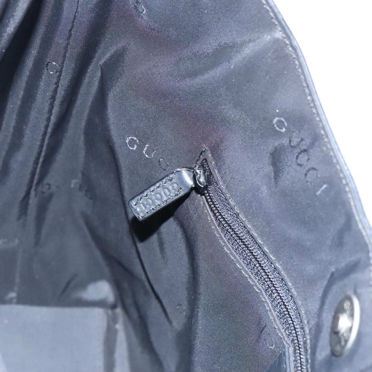 GUCCI Shoulder Bag Leather Black Silver 001 3298 ti2316