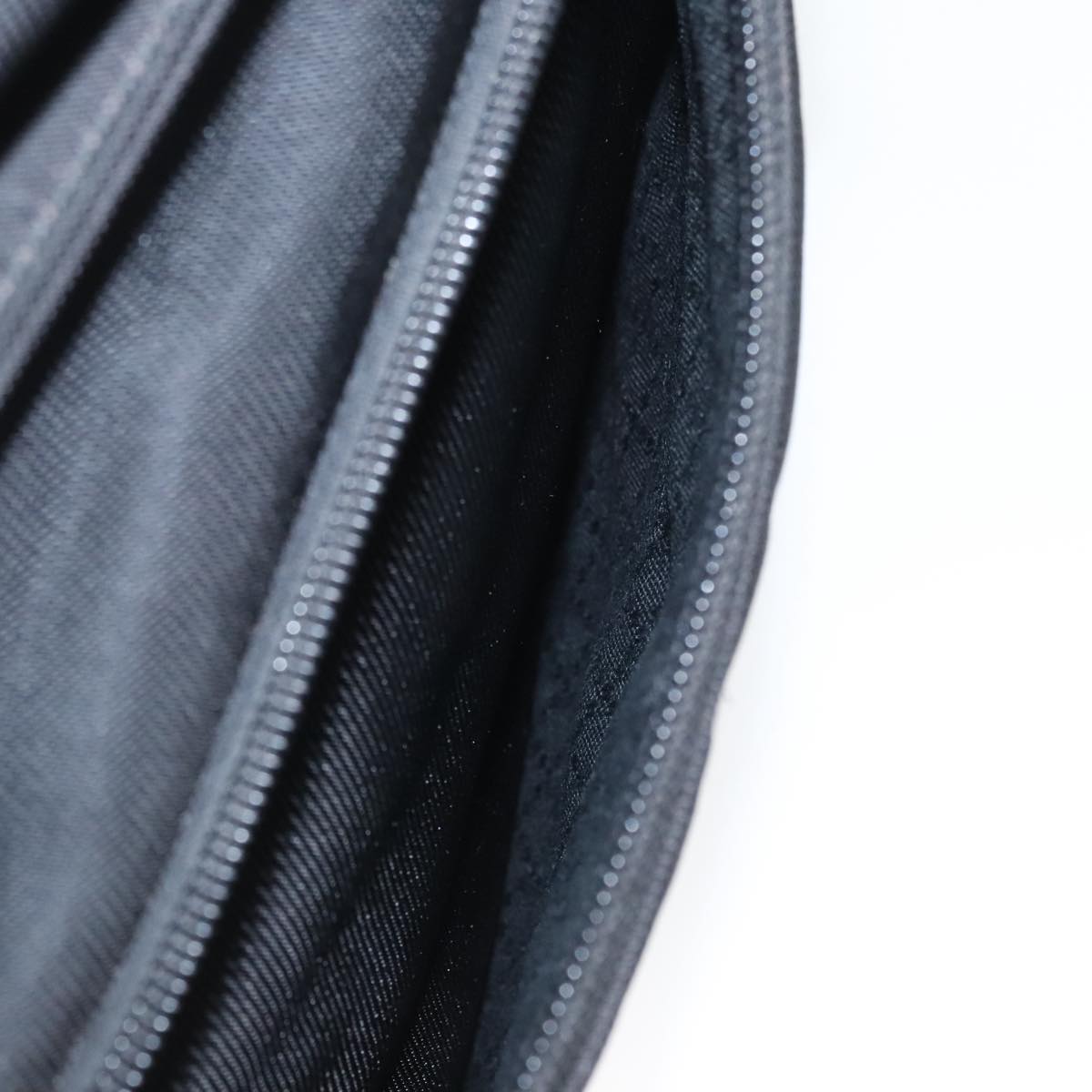 GUCCI Bamboo Hand Bag Nylon Leather 2way Black Silver ti2317