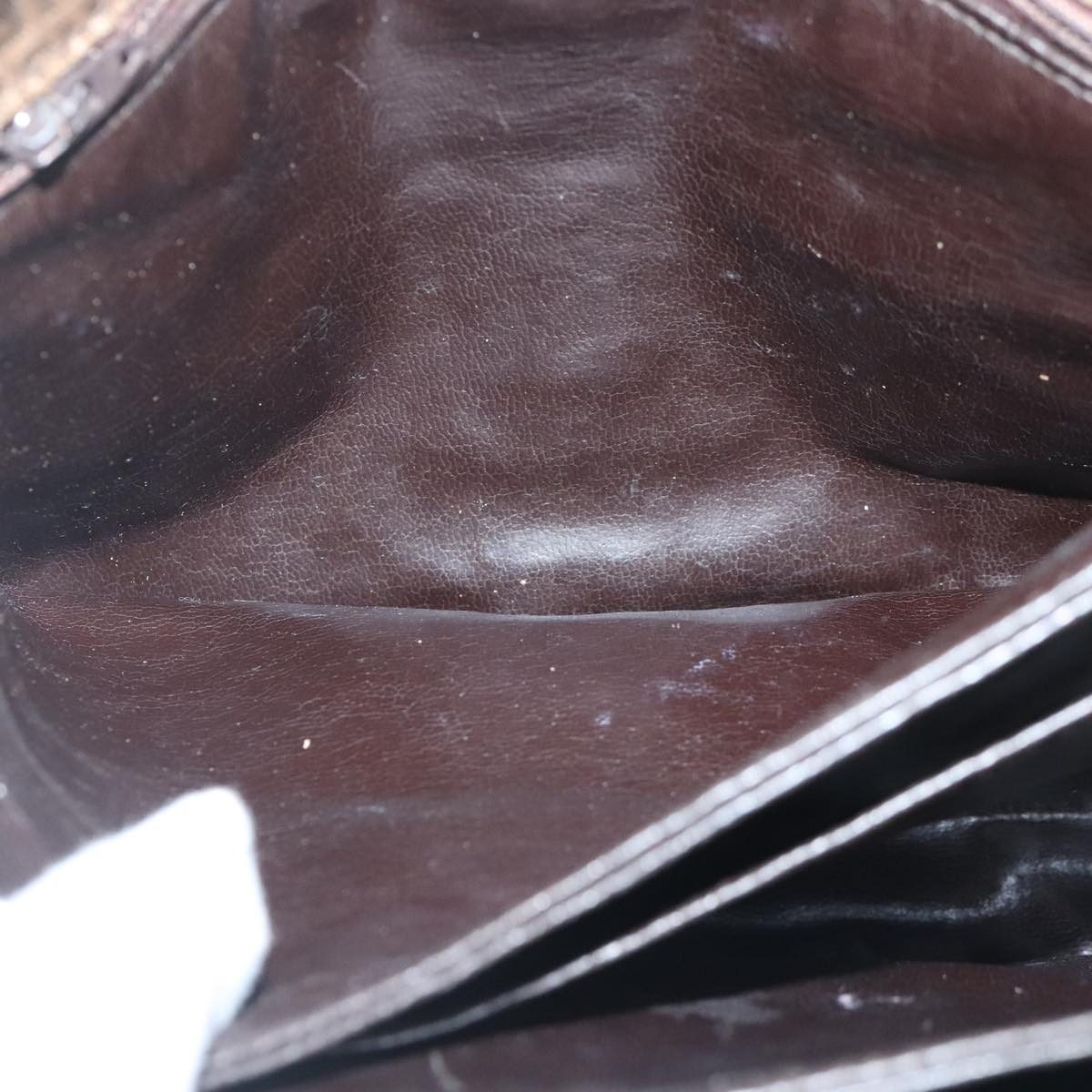 FENDI Zucchino Canvas Shoulder Bag Coated Canvas Brown ti2323