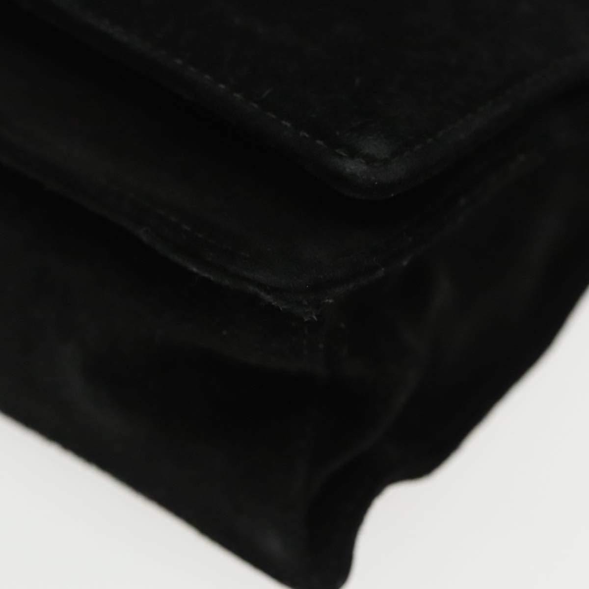 GUCCI Bamboo Shoulder Bag Suede Black 001 3239 ti2332