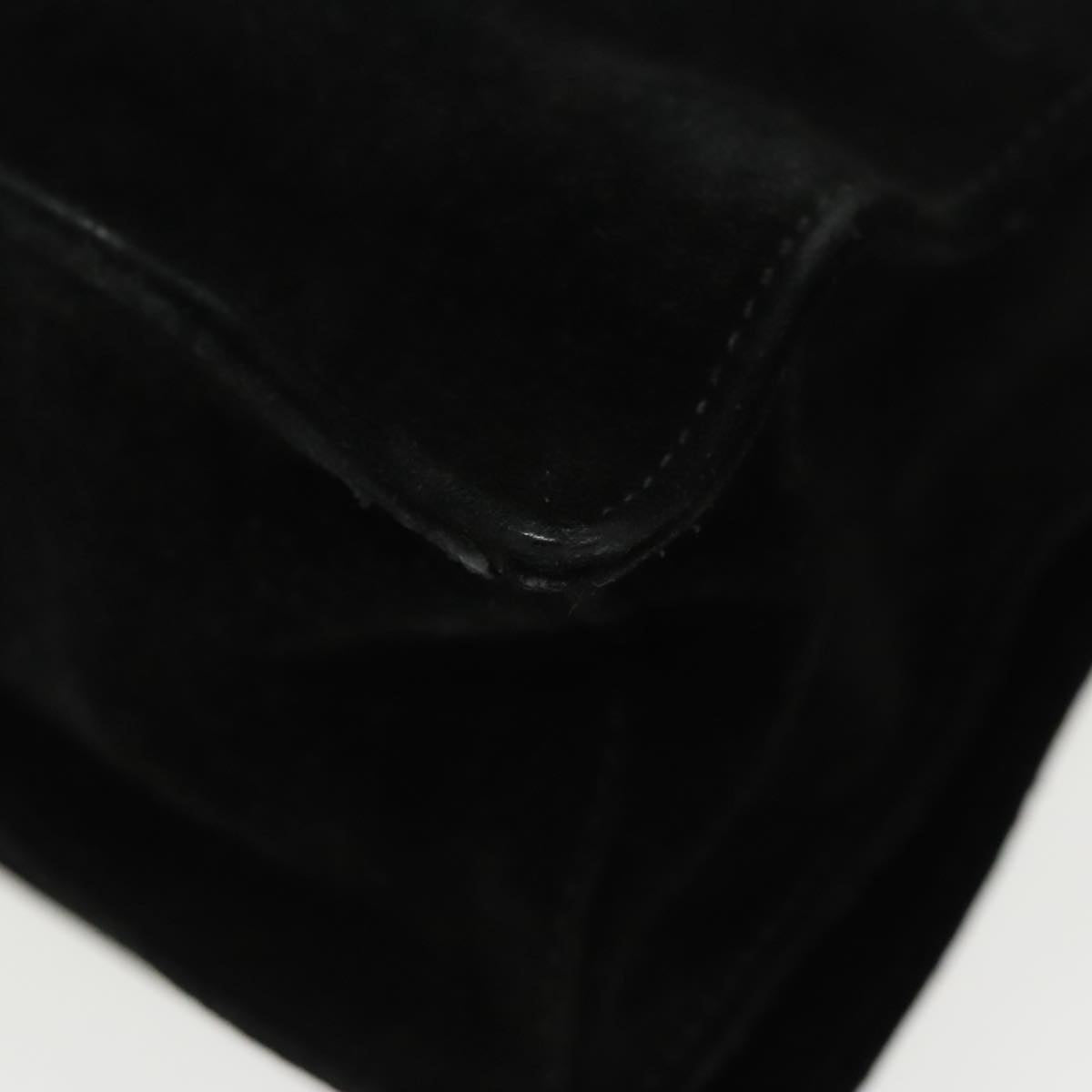 GUCCI Bamboo Shoulder Bag Suede Black 001 3239 ti2332